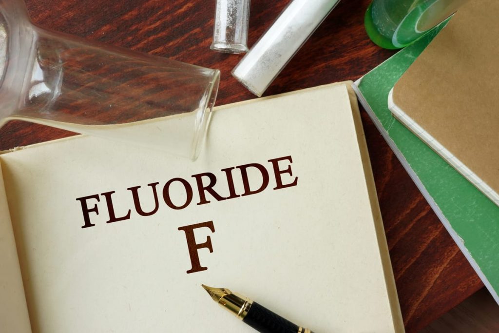 photo of book with word fluoride