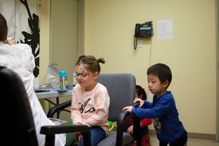 child playing at calgary dentist office