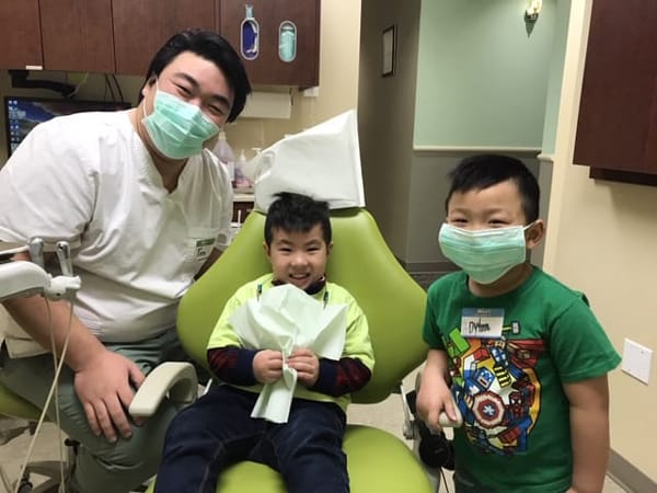 calgary children's dentist at work