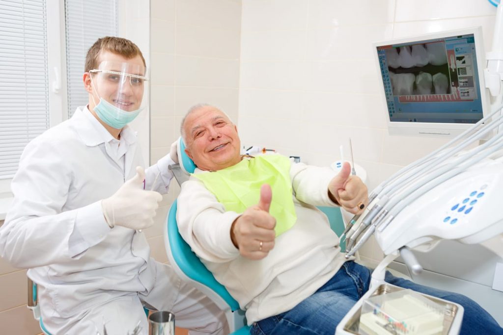 man in dental office