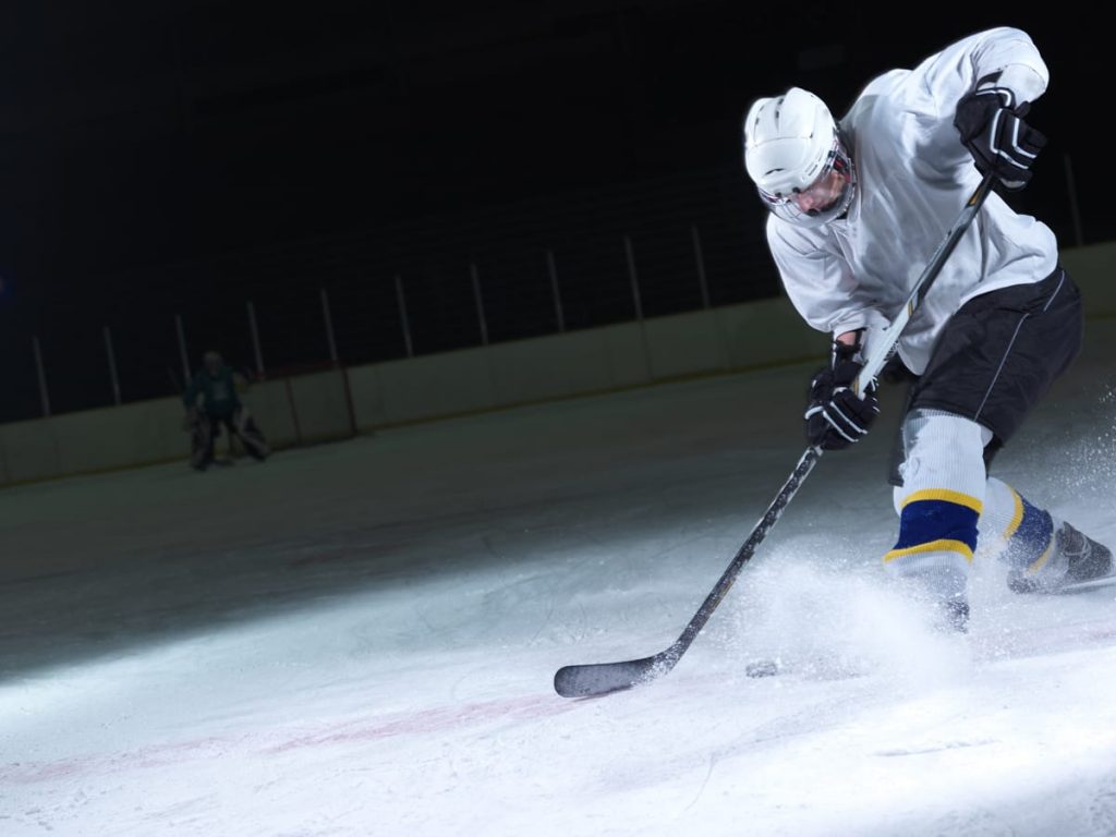 hockey player during a game