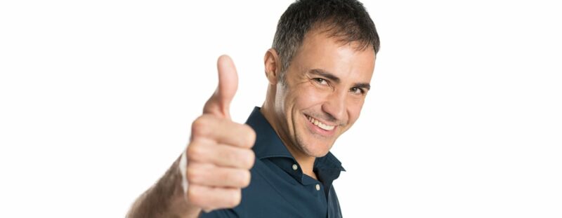 man giving thumbs up